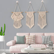 Macrame Wall Tapestry Hanging Boho Handmade Woven Pure Cotton Small Tapestry Geometric Art Decor 2024 - buy cheap