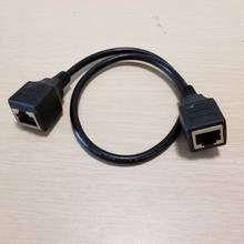 RJ45 Female to Female Extension Data Adapter Cable for Network Extension Black 30cm 2024 - buy cheap