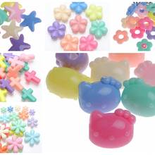 50 Mixed Pastel Color Acrylic Various Shape Beads Flower Cross Mouse Kids Craft 2024 - buy cheap
