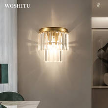 Lâmpada de parede cristal moderna para sala estar quarto nordic luxo ouro decorativo conduziu a luz iluminação casa interior luminárias 2024 - compre barato