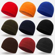 Men Women Winter Solid Color Fleece Cap Outdoor Climbing Cycling Windproof Beanie Hat 2024 - buy cheap