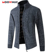 Autumn Men's Fashion Sweaters Casual Cardigan 2021 Long Sleeves Coat Thick Patchwork Slim Classic Keep Warm Male Spring MOOWNUC 2024 - buy cheap