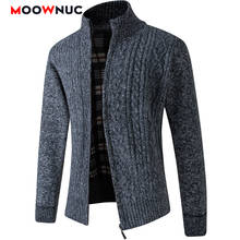 Outono camisolas de moda masculina casual cardigan 2021 mangas compridas casaco grosso retalhos magro clássico manter quente masculino primavera moownuc 2024 - compre barato