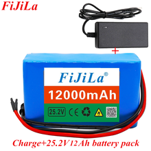 Paquete de batería de iones de litio 6s2p, 24V, 12.0Ah, 18650, 25,2 v, 12000mAh, para bicicleta eléctrica, ciclomotor, con BMS + cargador 2024 - compra barato