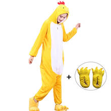 Mono de Animal kigurumi para mujer, ropa de dormir de dibujos animados, ropa de invierno, disfraz divertido de Carnaval 2024 - compra barato