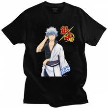 Camiseta de Gintama para hombre, camisa de Anime samurái de algodón, Gintoki Sakata, Tops de Manga corta, camiseta japonesa de moda, Merch 2024 - compra barato