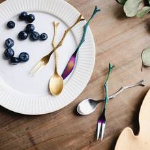 Creative Wicker Design Stainless Steel Coffee Tea Spoon Fork Dinnerware Cutlery Fruit Dessert Kitchen Tableware 1/3 Pcs 2024 - buy cheap