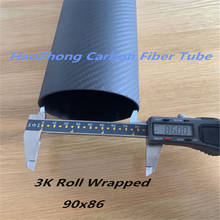 90MM x 86MM  Carbon Fiber Tube  Matt  3k 500MM Long with 100% full carbon, (Roll Wrapped) Quadcopter Hexacopter Model 90*86 2024 - buy cheap