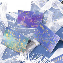 Beautiful Mermaid Starry sky transparent Golden Envelope Message Card Letter Greeting card Stationary Storage Paper Gift 2024 - buy cheap