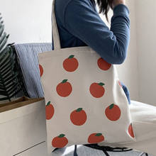 2019 Fashion Women Large Shopping Bag Canvas Casual Ladies Handbag Fruit Pattern Shoulder Totes for Travel Makeup Organizer 2024 - buy cheap
