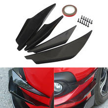 4 Pcs Spoiler Front Bumper Side Canards Splitter Fins Universal Black For Car-styling Auto Accessories 2024 - buy cheap