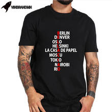 Camiseta com estampa de letras, camiseta vintage de mangas curtas, roupa de papel para homens, camisetas de algodão 2024 - compre barato