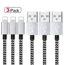 3Pack USB Cable for iPhone 12 Pro 11 Xs Max Xr X 8 Plus 2.4A Fast Charging Cable For 6 6s 7 8 iPad Data USB Charger iPhone Cable 2024 - buy cheap