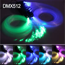 DMX512 32 Вт двойной светильник s, оригинальный RGBW светодиодный оптоволоконный светильник 5 м 1100 шт., общий кабель, Звездный потолочный светильник 2024 - купить недорого