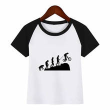 Camiseta de Diy estampado de bicicleta para niños, ropa divertida, camiseta de verano, moda para niños, camiseta de dibujos animados 2024 - compra barato