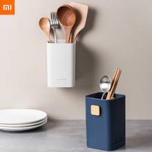 Xiaomi Mijia Wall-mounted Chopsticks Cage Rack Drain Anti-moisture Basket Home Kitchen Tableware Spoon Storage Box 2024 - buy cheap