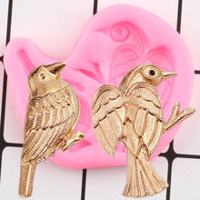 Силиконовая форма в виде птиц для рукоделия 3D, украшения для вечеринки, глина из смолы, форма для конфет, шоколада 2024 - купить недорого