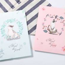 Frete grátis 8 pacotes adorável animal coelhinho pinguim envelope escrita carta conjunto floral envelopes papelaria 2024 - compre barato