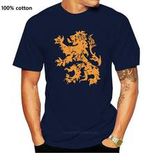 Nova moda masculina t-shirts moda logotipo impressão t camisas países baixos holandês leão o-pescoço t-shirts 2024 - compre barato