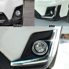 Car Accessories Styling For Subaru Xv 2018 Chrome Front Foglight Cover Front Fog Light Lamp Foglight Bumper Cover Molding Trims 2024 - buy cheap