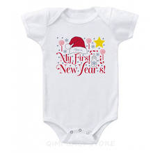 2022 My First New Years Baby Romper Infant Newborn Girls Boys Short Sleeve Bodysuit Casual Clothes Christmas New Year Baby Shirt 2024 - buy cheap