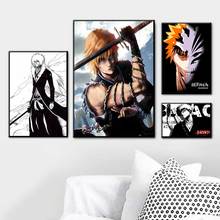 Arte de pared para decoración del hogar, póster de Anime japonés Ho Bleach Kurosaki Ichigo, pintura en lienzo, impresión en HD 2024 - compra barato