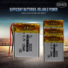 Batería de polímero de 110mAh, 3,7 V, 302025 para GPS, PSP, MP3, MP4, MP5, DVD, batería para juguetes pequeños, Altavoz Bluetooth, batería de celda de iones de litio, 10 Uds. 2024 - compra barato