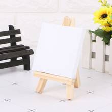 Mini Canvas And Natural Wood Easel Set For Art Painting Drawing Wedding Supply Children Painting Craft 4 Size C26 2024 - buy cheap