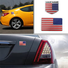 Car Styling 3D Aluminum American Flag National Flag Shield Emblem Badge Metal Car Sticker Decoration 2024 - buy cheap