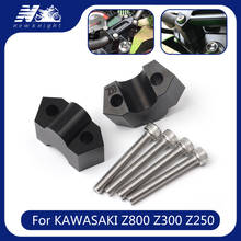 Adaptador para guidão de motocicleta para kawasaki z800 z300 z250, acessórios para aumento de altura, adaptador de alumínio universal 2024 - compre barato