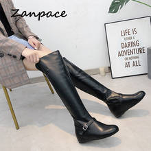 Patent Leather Platform Boots Winter 2020 Sexy Over-The-Knee Boots Fashion Size 43 Women Shoes PU Thigh High Women Boots 2024 - buy cheap