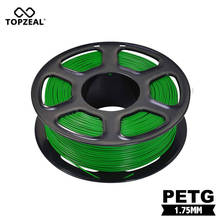 Topzeal-filamento dimensional de petg para impressora 3d, precisão +, 0.02mm, 1kg, cor verde 2024 - compre barato