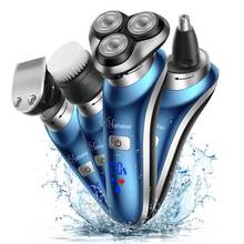HATTEKER 4 in 1 Rotary Electric Shaver Facial Electric Razor  USB Rechargeable Men's Grooming Kit Beard Shaving Machine 2024 - buy cheap
