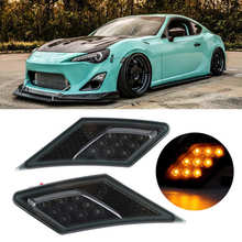 Marcador lateral LED, señal de giro, luces de hoja, lente ahumada apta para Scion fr-s/Subaru BRZ/GT86 2013 2014 2015 2016 2017 2018-2020, 1 par 2024 - compra barato