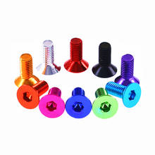 5pcs M3 color aluminum alloy Allen countersunk screws bolts hex socket flat head bicycle model airplane screw bolt 10mm-12mm L 2024 - buy cheap