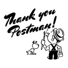 15*12.7cm Thank You Postman Letterbox Post Box Sticker Funny Car Window Bumper Novelty JDM Drift Vinyl Decal Sticker 2024 - buy cheap