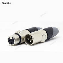 XLR Plug 3-Pin Cannon Connector  Microphone Audio Plug 3-Core Male Female SVP555V-SR CD50 W05 2024 - buy cheap