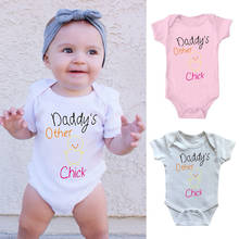 Комбинезон с надписью «Daddy» для новорожденных, Детский комбинезон с короткими рукавами на кнопках для мальчиков и девочек, 2020, летняя одежда для детей #20 2024 - купить недорого