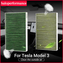 New Car Air Filter For Tesla Model 3 S X 2021 Accessories Activated Carbon For Tesla Model Three Model3 Accessory 2024 - buy cheap
