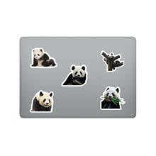 Adesivos panda 50 peças vinil à prova d' água, bonito panda grafite decalques para garrafa de água telefone portátil mala mala interruptor adesivo 2024 - compre barato