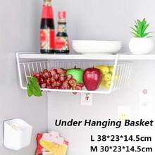 Large Capacity Under Hanging Basket Metal Kitchen Closet Organizer For Desk And Book Shelf Under Hanging Basket 2024 - buy cheap
