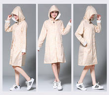 Fashion Travel Raincoat Poncho Portable Water Rain Cover Long Raincoat Women Waterproof Travel Hiking Stripes Wind 2024 - buy cheap