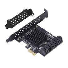 Новая добавленная карта PCI-E/PCIE SATA карта PCI Express SATA 3 PCIE to SATA 3,0 карта 6 портов SATA3 PCIE X1 карта с низкопрофильным кронштейном 2024 - купить недорого