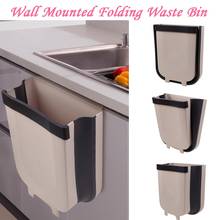 Folding Waste Bin Kitchen Cabinet Door Hanging Trash Bin Trash Can Wall Mounted Trashcan for Bathroom Toilet Waste StorageA115 2024 - buy cheap