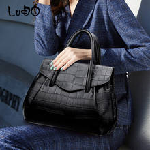 LUCDO Brand Handbag Women Bag Designer large Crocodile Tote Vintage Large Shoulder Messenger Bag Female bag 2024 - buy cheap