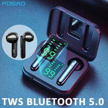 TWS 5,1 беспроводные наушники Bluetooth наушники с микрофоном спортивные водонепроницаемые наушники с сенсорным управлением стерео звук наушники 2024 - купить недорого