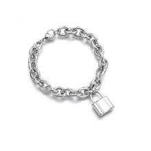 Stainless Steel PadLock Pendant Lock Charm Bracelet for Women Men Chains Link Friendship Gifts Bracelets Dropshipping 2024 - buy cheap