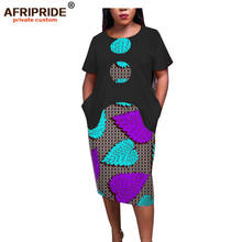 Afripride African Print Pencil Dress for Women Tailor Made Short Sleeves Mid Calf Length Women Cotton Dress A1825094 2024 - buy cheap