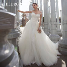 ETHEL ROLYN Mermaid Wedding Dress 2022 Detachable Train 2 In 1 Bride Dresses Long Sleeve Beading Lace Appliques Bridal Gowns 2024 - buy cheap