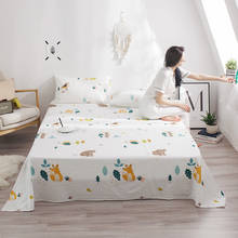 QianTing-sábana plana de alta calidad, juego de colchón de cama con estampado 100% algodón, producto nuevo, 1 ud. 2024 - compra barato